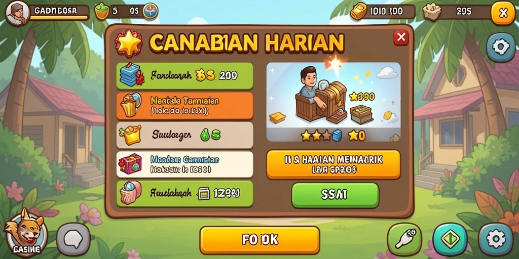 lucubet - Screenshot fitur level baru yang menantang.